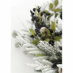 Vesper Kerstkrans met Dennenappels – H13 x Ø50 cm – Zwart