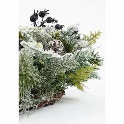 Vesper Kerstkrans met Dennenappels – H13 x Ø50 cm – Zwart