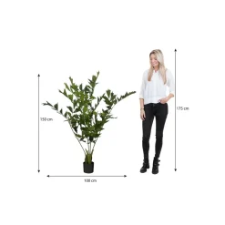 Vissenstaart Palm Kunstplant in Pot – H150 x Ø100 cm – Groen