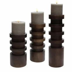 Walnoot kandelaren set vail – Vase the World