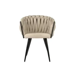 Wave eetkamerstoelen beige (Set van 2)