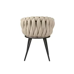 Wave eetkamerstoelen beige (Set van 2)