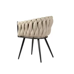 Wave eetkamerstoelen beige (Set van 2)