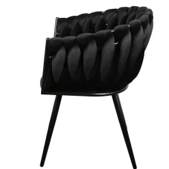 Wave stoel zwart (Set van 2)