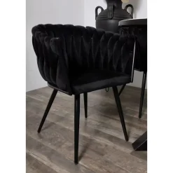 Wave stoel zwart (Set van 2)