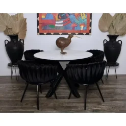 Wave stoel zwart (Set van 2)