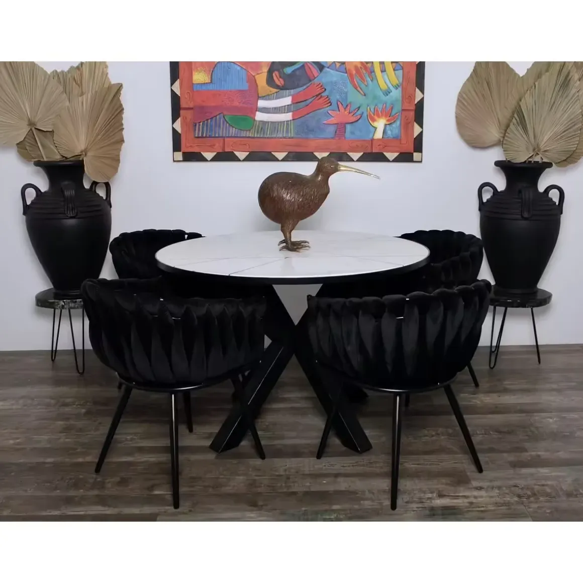 Wave stoel zwart (Set van 2)