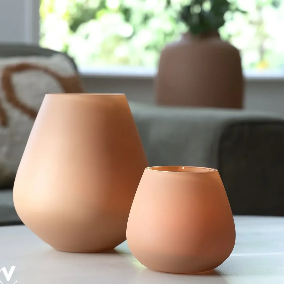 Waxinelichthouder – Tasman XS matte sand (set van 2 stuks)