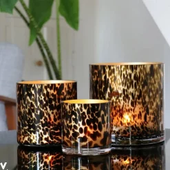 Waxinelichthouder Vaas Cheetah goud – Vase The World