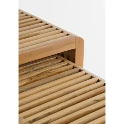 Yonker Bijzettafel – Set van 3 – L44 x B34 x H50 cm – Gerecycled Hout – Bruin