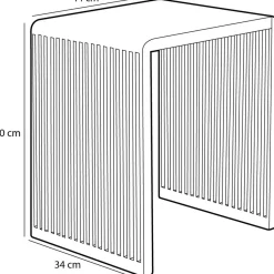 Yonker Bijzettafel – Set van 3 – L44 x B34 x H50 cm – Gerecycled Hout – Bruin