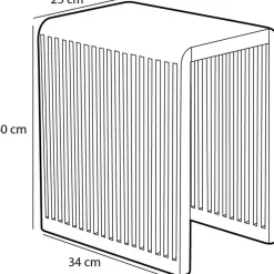 Yonker Bijzettafel – Set van 3 – L44 x B34 x H50 cm – Gerecycled Hout – Bruin