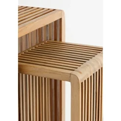 Yonker Plantentafel – Set van 2 – L35 x B25 x H80 cm – Gerecycled Hout – Bruin