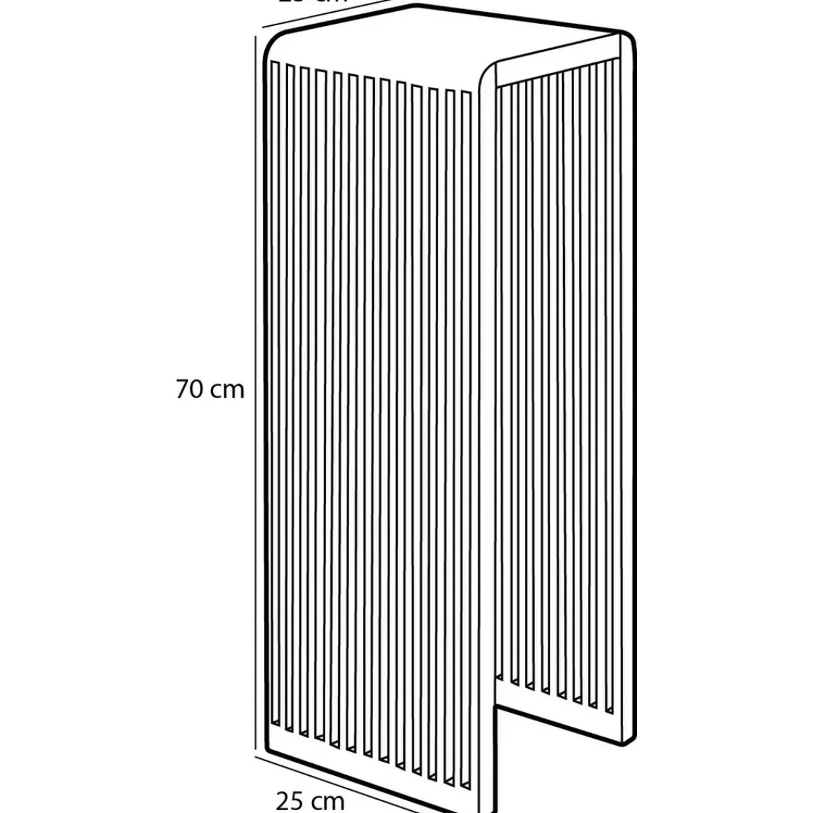 Yonker Plantentafel – Set van 2 – L35 x B25 x H80 cm – Gerecycled Hout – Bruin