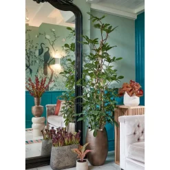 Yonker Plantentafel – Set van 2 – L35 x B25 x H80 cm – Gerecycled Hout – Bruin