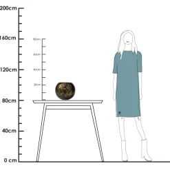 Zambezi gold cheetah vaas Ø25 x H20,5 cm | Vase The World