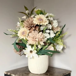 Zijden bloem boeket nude incl pot