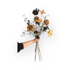 zijden bloem boeket zwart goud