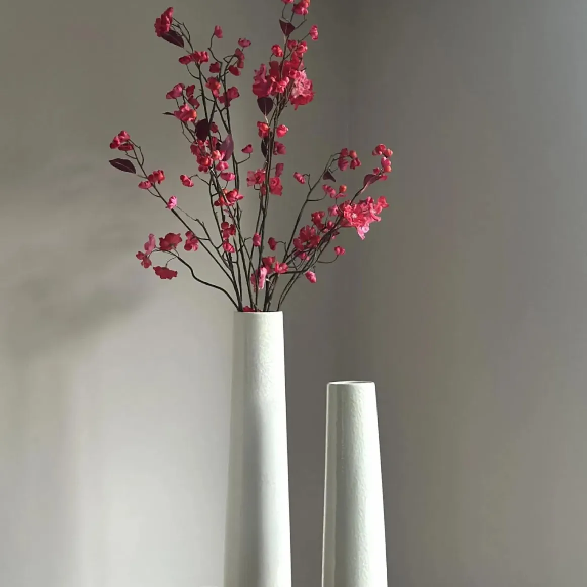 Zijden bloemen Kardinaalsmuts spray fuchsia/orange – 90cm