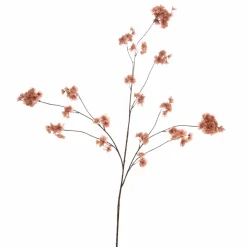 Zijden bloesemtak Prunus Malaga spray taupe oud roze 126cm