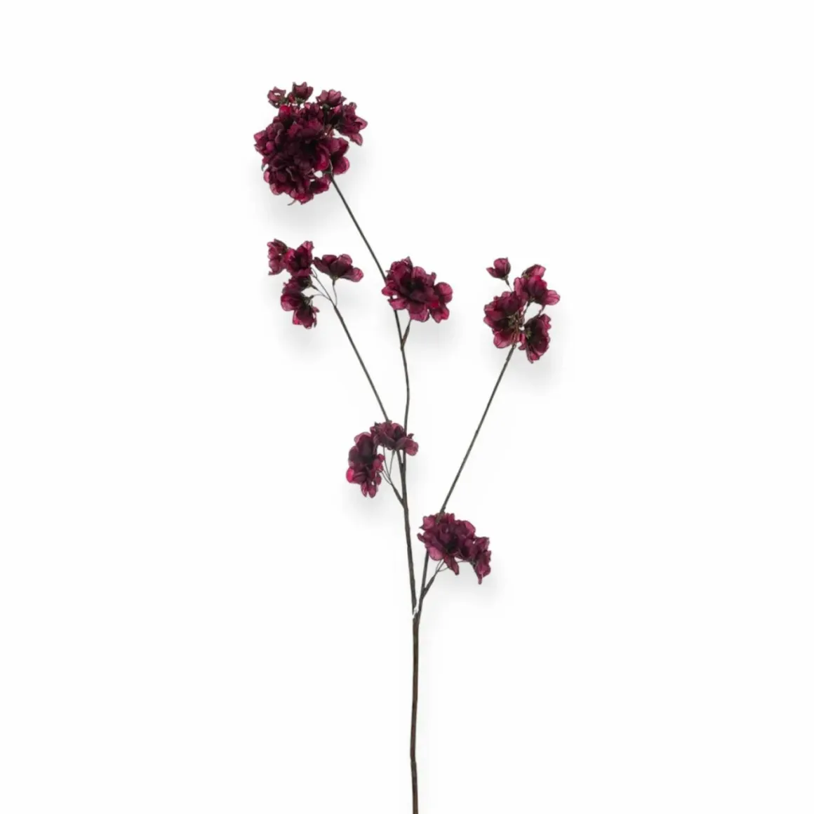 Zijden bloesemtak prunus malaga spray aubergine 84cm