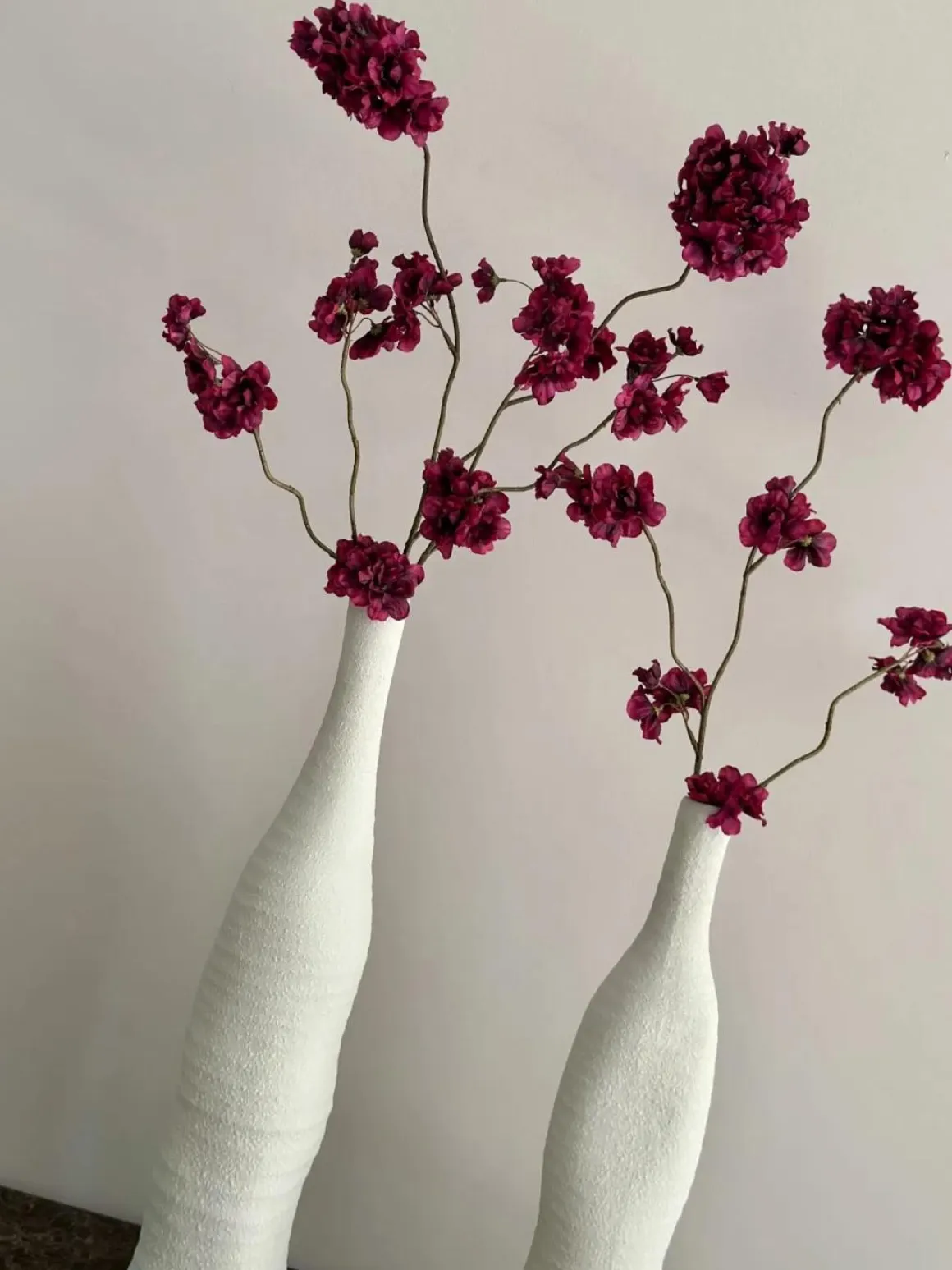 Zijden bloesemtak prunus malaga spray aubergine 84cm