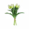 Zijden Tulpen boeket Wit Real Touch – 28 cm